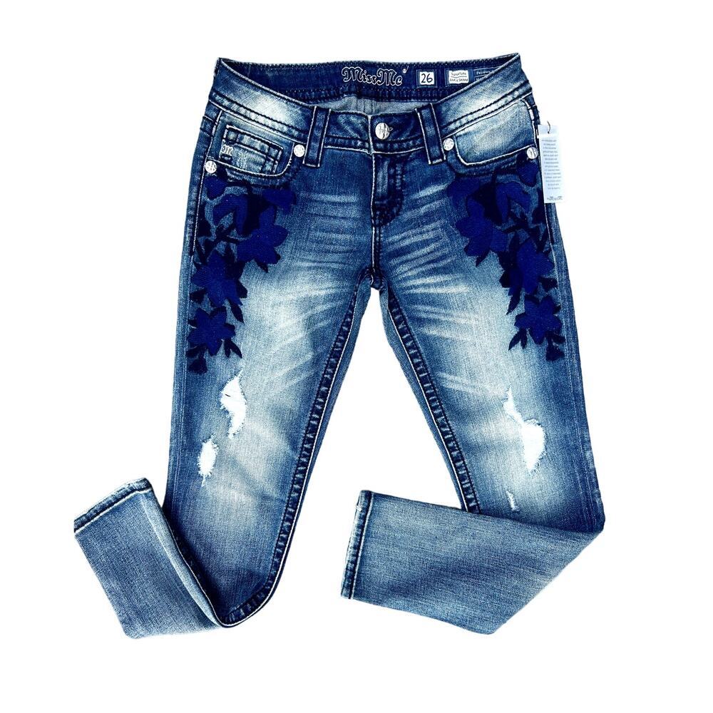 NWT Miss Me low rise ankle skinny jeans size 26x26